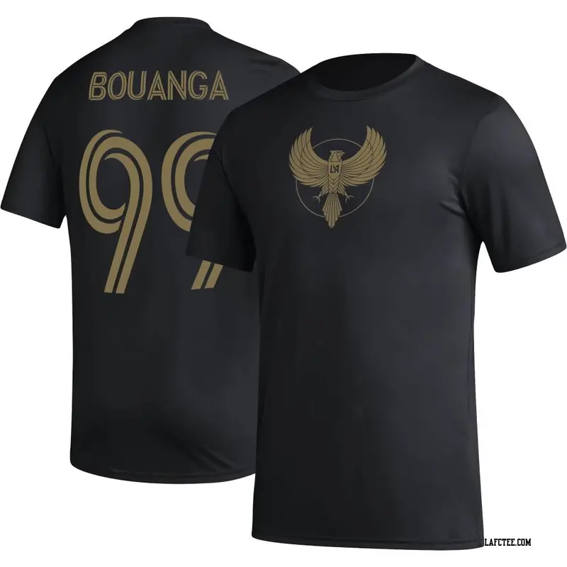 Men's LAFC ＃99 Denis Bouanga Black Dénis Bouanga Name & Number Icon T-Shirt