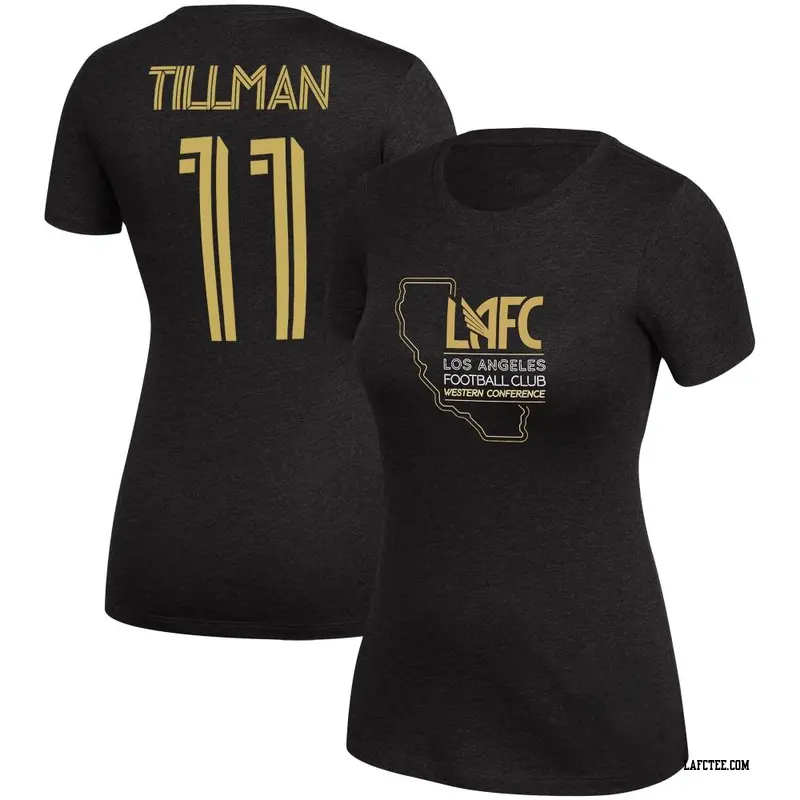 Women's LAFC ＃11 Timothy Tillman Black Name & Number Local T-Shirt