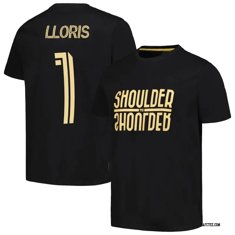 Youth LAFC ＃1 Hugo Lloris Black Name & Number Culture Heavy T-Shirt