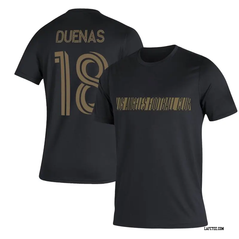 Youth LAFC ＃18 Erik Dueñas Black Name & Number Vintage T-Shirt