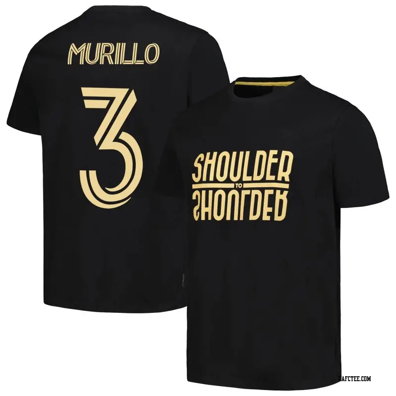 Youth LAFC ＃3 Jesús Murillo Black Name & Number Culture Heavy T-Shirt